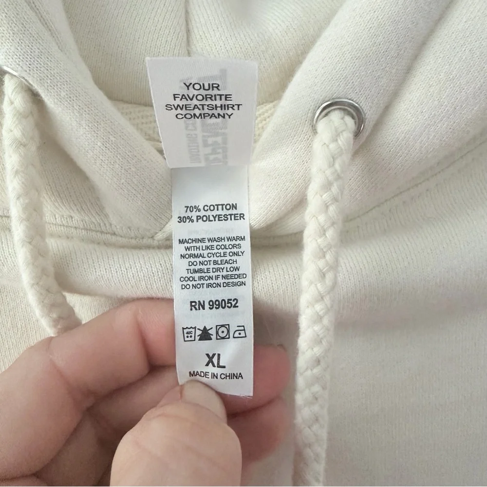 Happiness Project "You Matter" Cream Graphic Hoodie XL - Picture 3 of 9